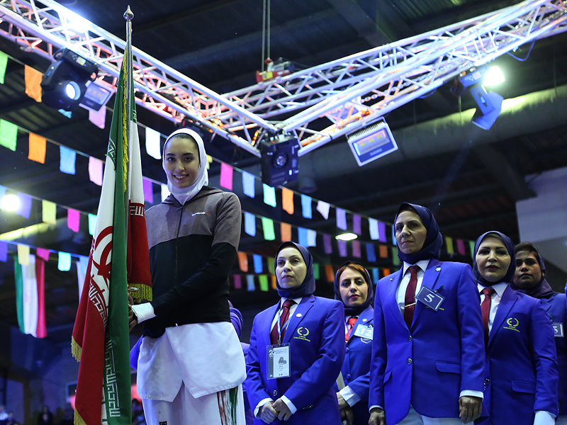 تصاویر حضور دختران تکواندوکار ایران در مسابقات بین المللی جام فجر در کرج
