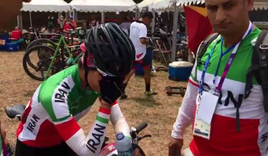 ویدئو اشک های فرانک پرتو آذر پس از پارگی زنجیر دوچرخه اش در بازی های آسیایی