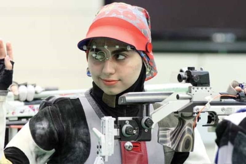 مقام سوم دختران ایران در تفنگ تیمی قهرمانی آسیا | فاطمه کرم زاده هشتم شد