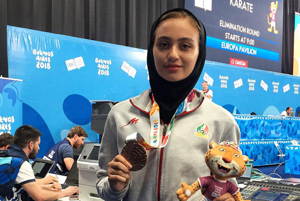 ویدئو نظرات مبینا حیدری پس از مدال برنز کاراته المپیک جوانان