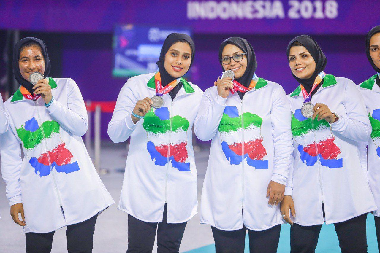 تصاویر شادی دختران والیبال نشسته ایران پس از نایب قهرمانی پارا آسیایی