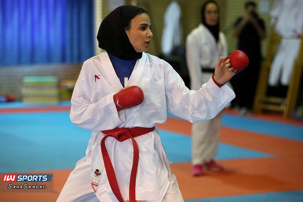 سارا بهمنیار sara bahmanyar in Iran Karate national team training session