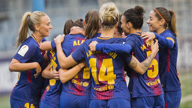 قهرمانی بارسلونا در لیگ فوتبال زنان اسپانیا
