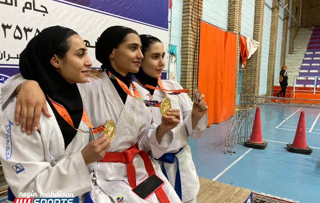 قهرمانی سوده خلیلی، الهه هزاریان و مهنا میرزایی در انتخابی کاراته امید