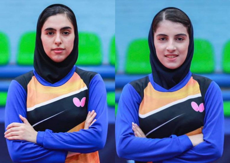Maryam Farei Shima Safaei Iran table tennis شیمال صفایی مریم فرعی
