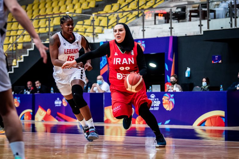 بسکتبال زنان ایران و لبنان تینا عیساییان