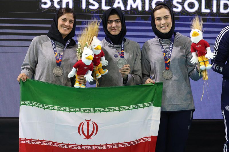 Iran Women's Epee fencing team in Konya 2021