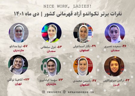 قهرمانان تکواندو آزاد زنان کشور (اینفو گرافیک)