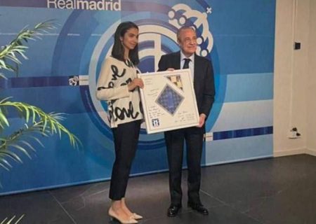 دیدار سارا خادم الشریعه با مدیرعامل رئال مادرید