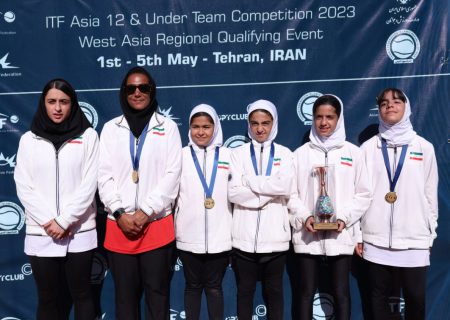 قهرمانی دختران نونهال تنیس در مسابقات غرب آسیا