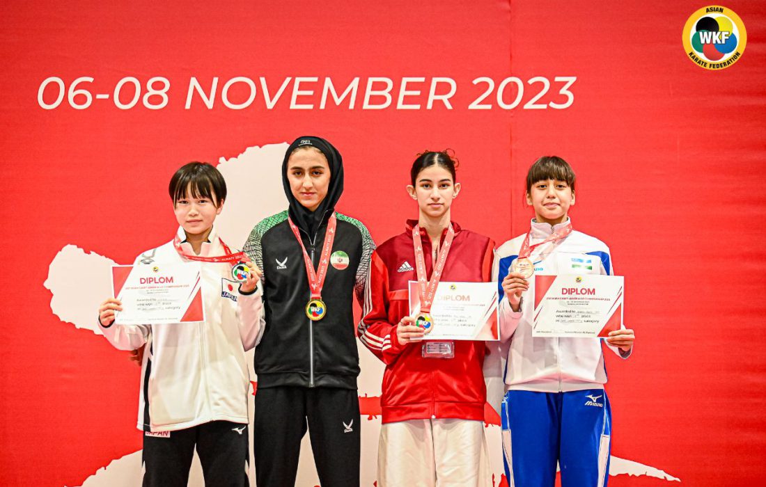 غزل فتحی طلایی شد | چهار مدال برای دختران کاراته کا