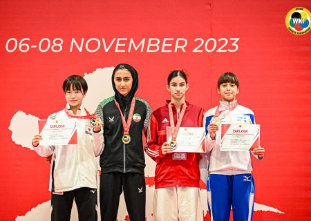 غزل فتحی طلایی شد | چهار مدال برای دختران کاراته کا
