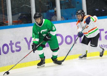 گل‌های دختران هاکی روی یخ برابر هند (ویدئو)